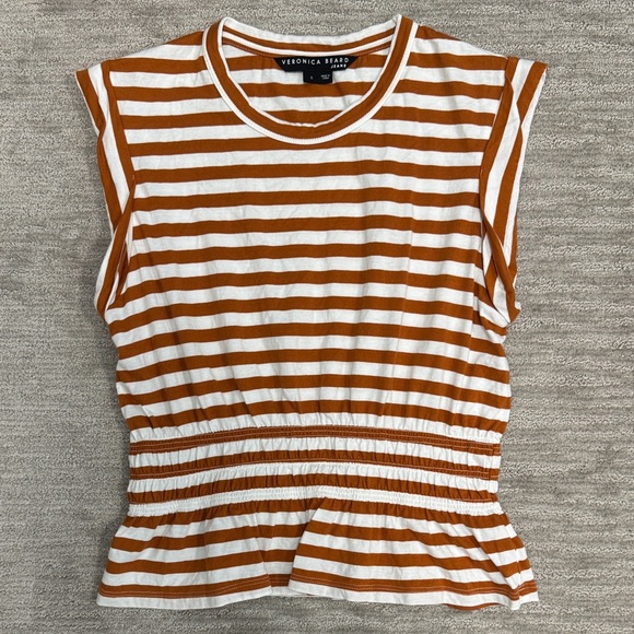 Veronica Beard Buchanan Tee Striped Size Small - Picture 6 of 12